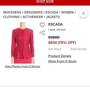 ESCADA
Lace Jacket
$3880